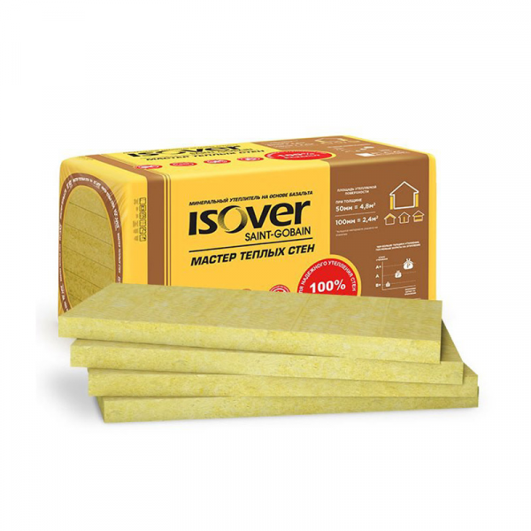 Утеплитель Изовер Мастер Теплых Стен 1000х600х100 8шт. уп