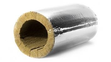 Цилиндр минераловатный ЭКОРОЛЛ КВ-100 ФА кашированный алюминиевой фольгой 1000х89х30 мм