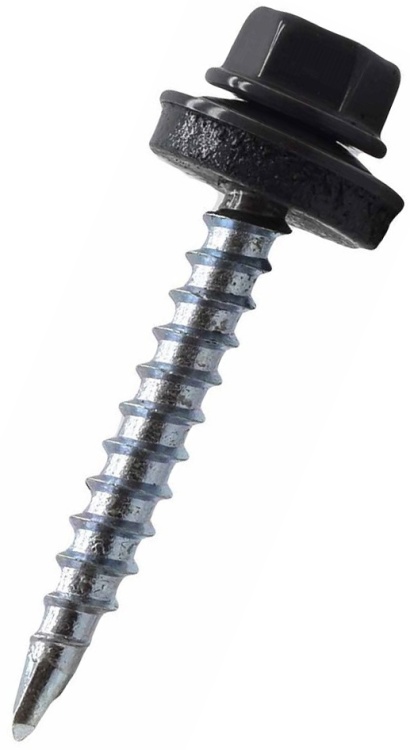 Саморез кровельный,RAL7024, ZP, 4.8х35