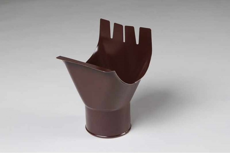 Воронка выпускная Металл Профиль D125/100, шоколад