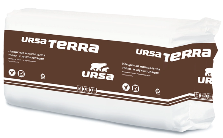 Утеплитель Ursa Terra 33 PN 1250х610х100 мм, 10 шт. в уп